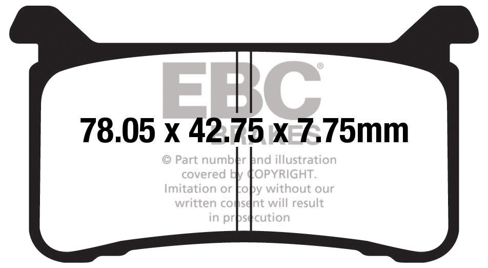 Тормозные колодки синтетические EBC FA700HH