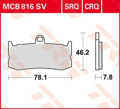 Тормозные колодки Lucas TRW – MCB816SRT