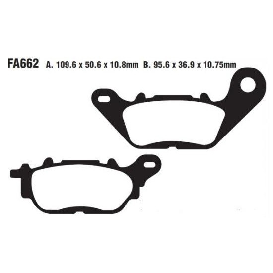Тормозные колодки органические EBC FA662