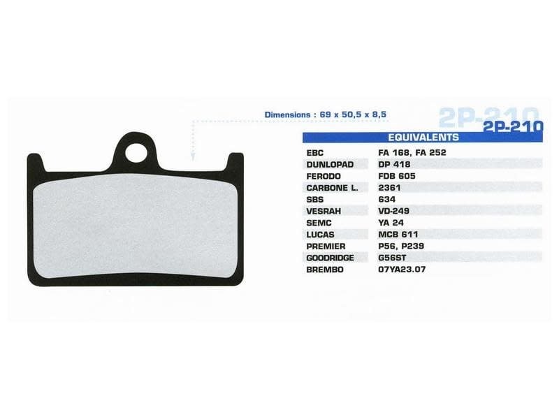 Тормозные колодки Nissin 2P-210RS (248)