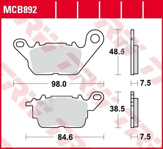 Тормозные колодки для мотоциклов Lucas TRW MCB892