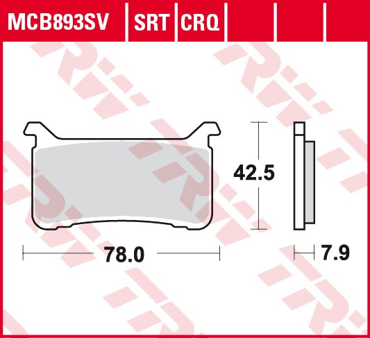 Тормозные колодки для мотоциклов Lucas TRW MCB893SRT