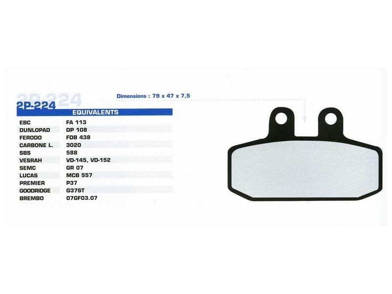 Тормозные колодки Nissin 2P-224GS (145)