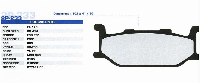 Тормозные колодки Nissin 2P-233RS (255)