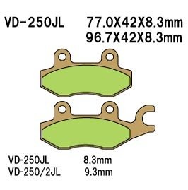 Тормозные колодки Vesrah VD-250JL