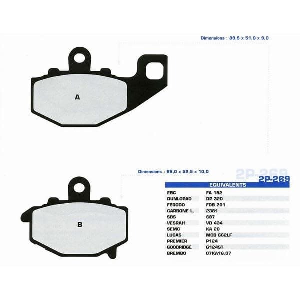 Тормозные колодки Nissin 2P-269SS (434)