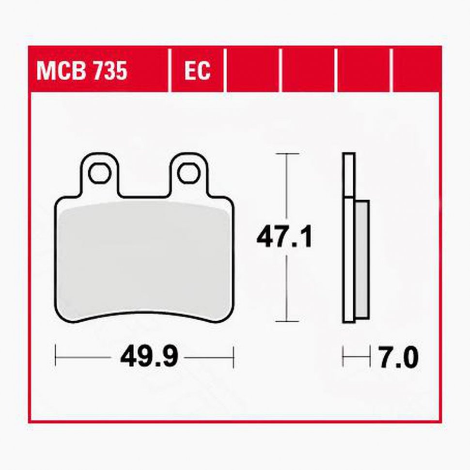 Колодки тормозные дисковые Lucas TRW – MCB735EC