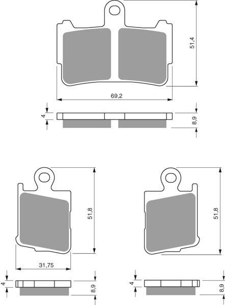 Тормозные колодки для мотоциклов GOLDfren 298 S3