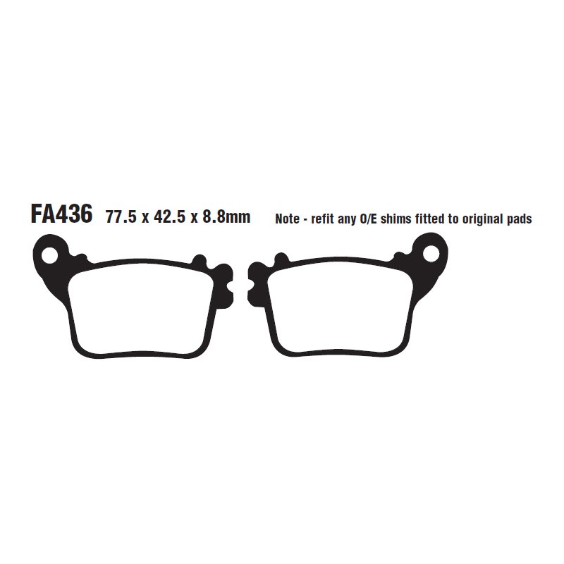 Тормозные колодки полусинтетические EBC FA436V
