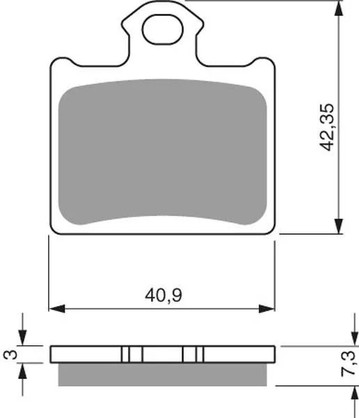 Тормозные колодки для мотоциклов GOLDfren 297 S33