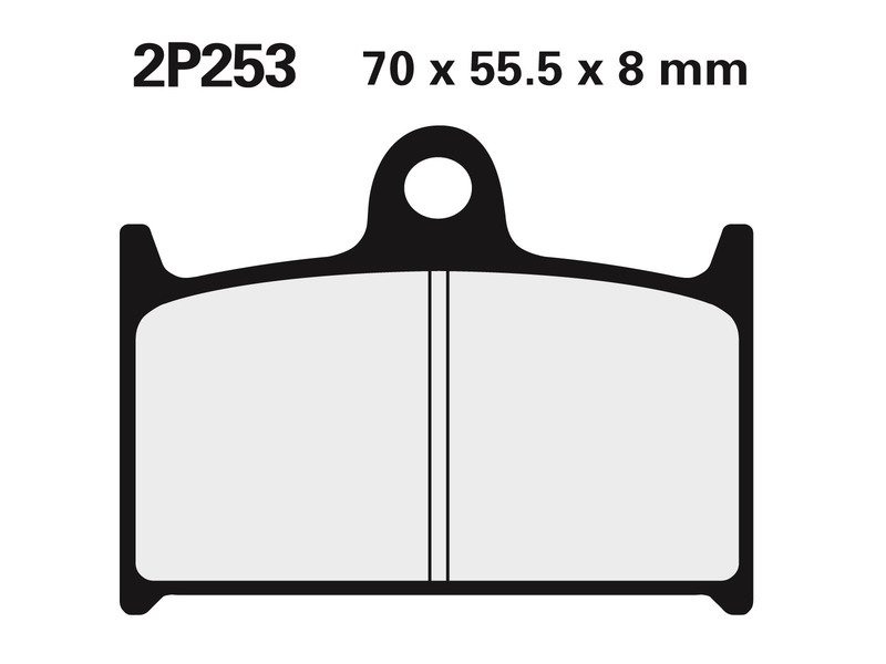 Тормозные колодки Nissin 2P-253ST (343)