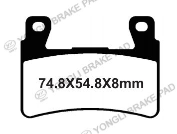 SNT-F112 Тормозные колодки дисковые мото Yongli Sintered (FDB2079ST)