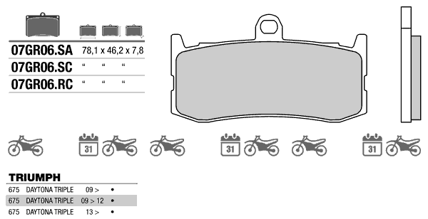 Brembo 07GR06SA колодки тормозные (FDB2252)