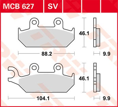 Тормозные колодки Lucas TRW – MCB627SV