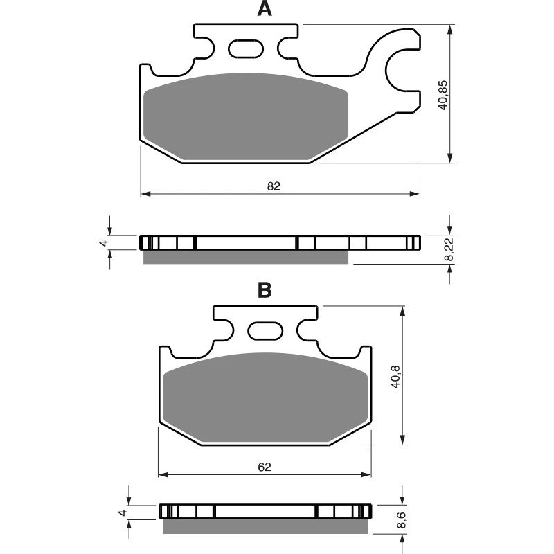 Тормозные колодки для мотоциклов GOLDfren 373 S3