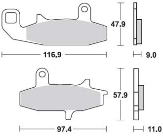 Тормозные колодки Lucas TRW – MCB597SV