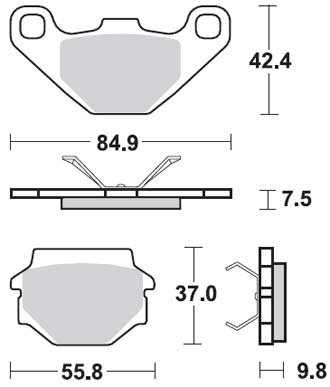 Тормозные колодки Lucas TRW – MCB667SI