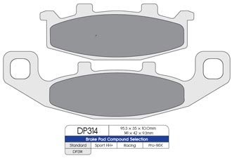 Тормозные колодки DP Brakes DP314 синтетические
