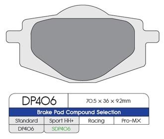 Тормозные колодки DP Brakes DP406 синтетические