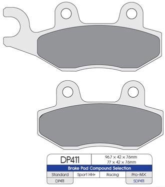 Тормозные колодки DP Brakes DP411 синтетические