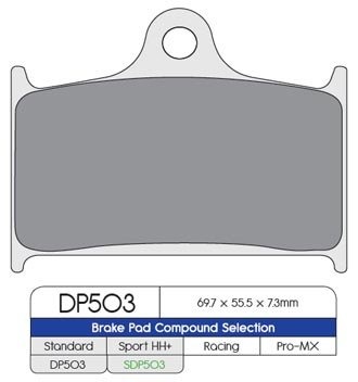 Тормозные колодки DP Brakes DP503 синтетические