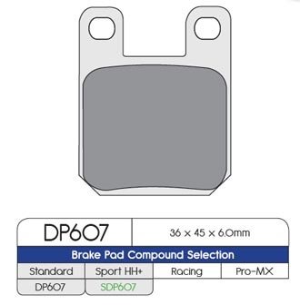 Тормозные колодки DP Brakes DP607 синтетические