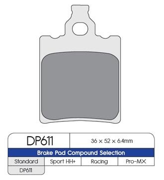 Тормозные колодки DP Brakes DP611 синтетические