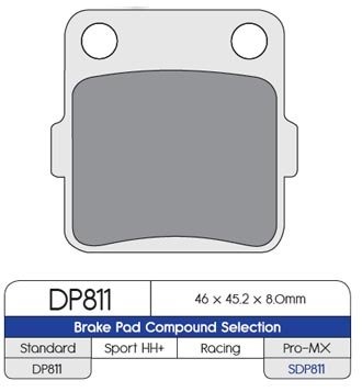 Тормозные колодки DP Brakes DP811 синтетические