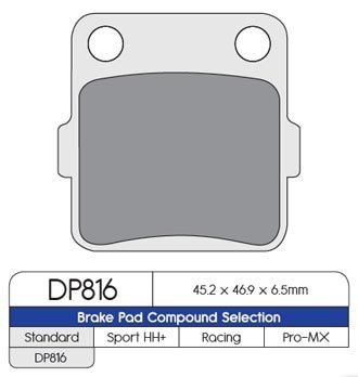 Тормозные колодки DP Brakes DP816 синтетические