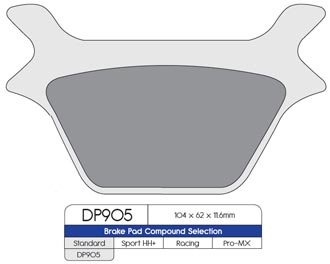 Тормозные колодки DP Brakes DP905 синтетические