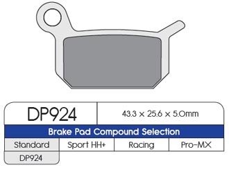 Тормозные колодки DP Brakes DP924 синтетические
