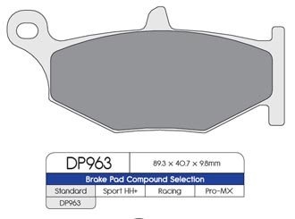 Тормозные колодки DP Brakes DP963 синтетические