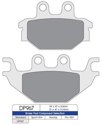 Тормозные колодки DP Brakes DP967 синтетические