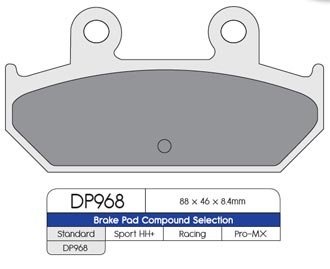 Тормозные колодки DP Brakes DP968 синтетические