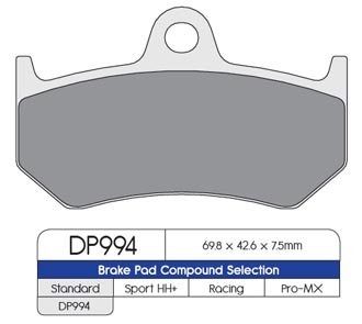 Тормозные колодки DP Brakes DP994 синтетические