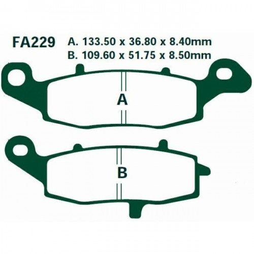 Тормозные колодки полусинтетические EBC FA229V