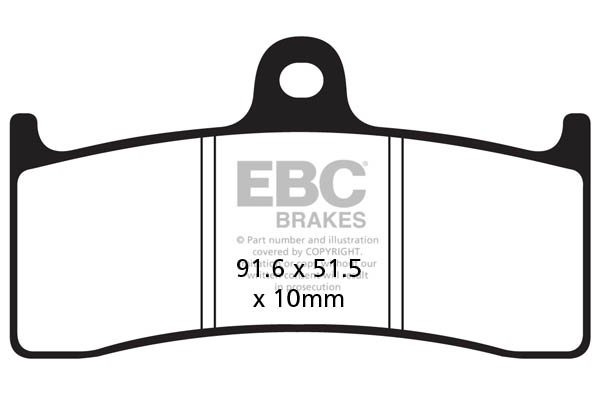 Тормозные колодки органические EBC FA249