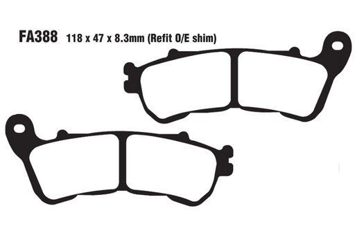 Тормозные колодки AHL FA388-S