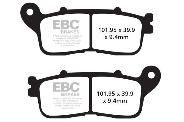 Тормозные колодки синтетические EBC FA636HH