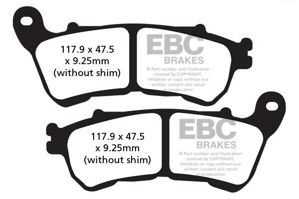 Тормозные колодки органические EBC FA640