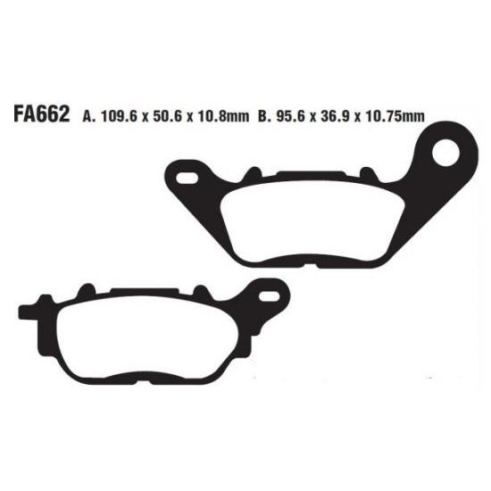 Тормозные колодки органические EBC FA662