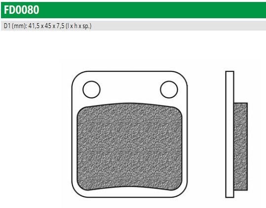 Newfren FD0080BD Тормозные колодки дисковые мото OFFROAD DIRT ORGANIC (FDB250SG)