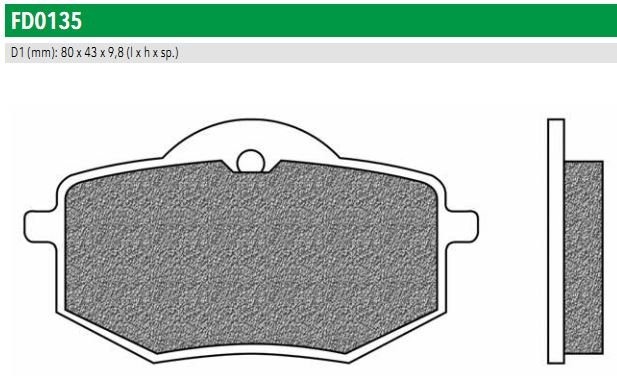 Newfren FD0135BT Тормозные колодки дисковые мото ROAD TOURING ORGANIC (FDB591P)