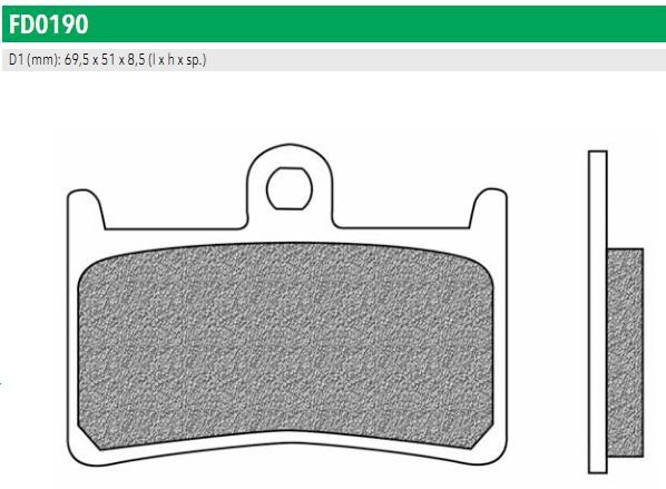 Newfren FD0190SP Тормозные колодки дисковые мото ROAD TTPRO SINTERED (FDB605ST)