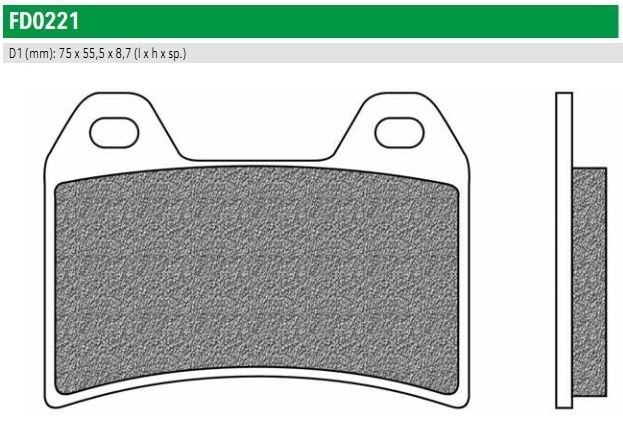 Newfren FD0221SP Тормозные колодки дисковые мото ROAD TTPRO SINTERED (FDB2042ST)