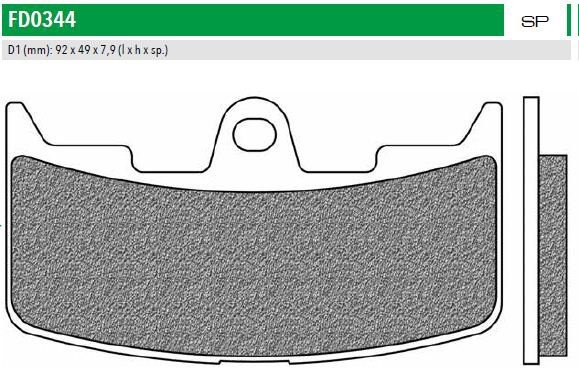 Newfren FD0344SP Тормозные колодки дисковые мото ROAD TTPRO SINTERED (FDB2145)