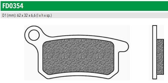 Newfren FD0354SD Тормозные колодки дисковые мото OFFROAD DIRT SINTER (FDB2157SG)