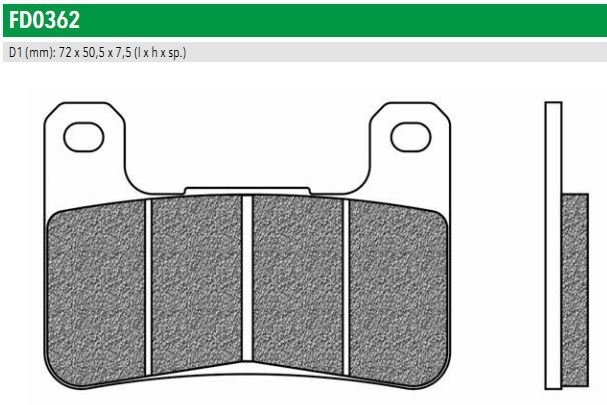 Newfren FD0362SP Тормозные колодки дисковые мото ROAD TTPRO SINTERED (FDB2178)