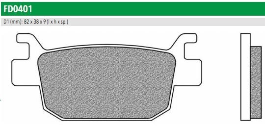 Newfren FD0401SE Тормозные колодки дисковые мото SCOOTER ELIT SINTERED (FDB2212SM)