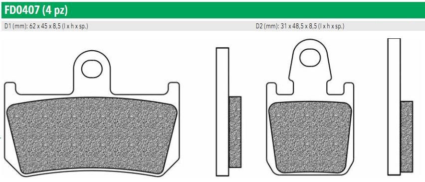 Newfren FD0407TS Тормозные колодки дисковые мото ROAD TOURING SINTERED (FDB2217ST)